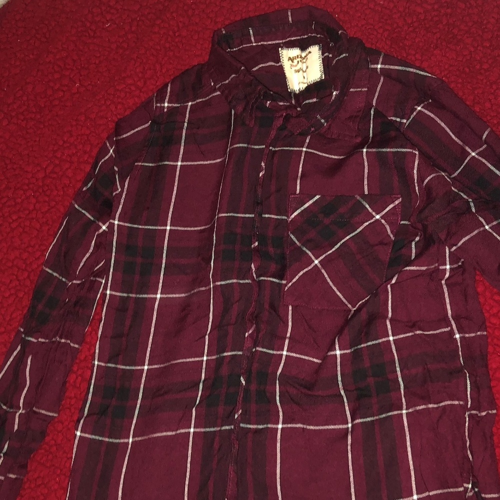 Arizona Maroon and Black Flannel